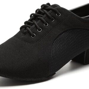 Women's Latin Dance Shoes Lace-up Ballroom Salsa Practice Flat